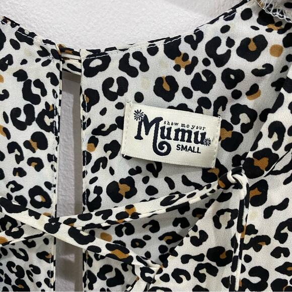 Show Me Your Mumu Tillie Tie Romper Women Cheetah Print Boho Resort Wear Size S - Picture 6 of 10